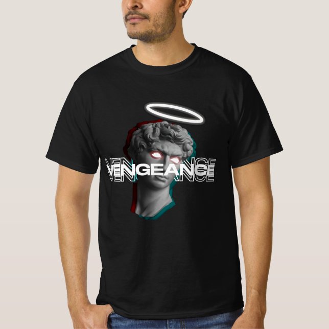 Statuskalvar för VENGEANCE-ängeln T Shirt (Framsida)