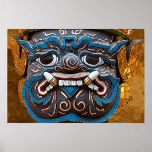 Staty Ansikte vid Grand Palace Poster