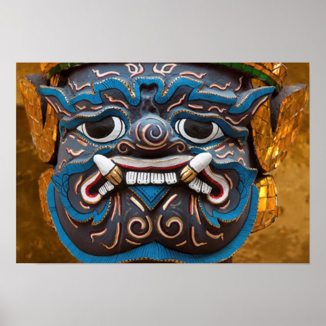 Staty Ansikte vid Grand Palace Poster (Framsidan)