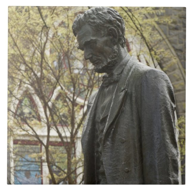 Staty av Abraham Lincoln, Portland, Oregon Kakelplatta (Framsidan)