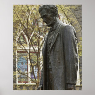 Staty av Abraham Lincoln, Portland, Oregon Poster