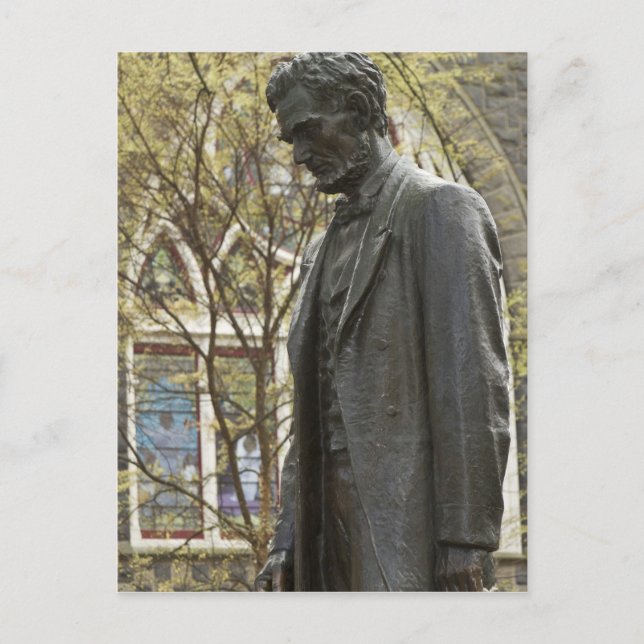 Staty av Abraham Lincoln, Portland, Oregon Vykort (Framsida)