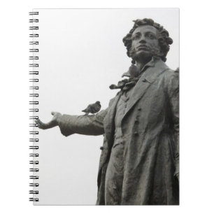 Staty av Alexander Pusjkin, Sankt Petersburg Anteckningsbok Med Spiral