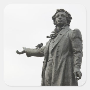 Staty av Alexander Pusjkin, Sankt Petersburg Fyrkantigt Klistermärke
