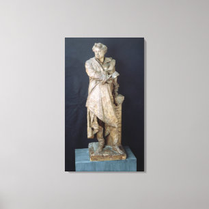 Staty av Alexandre Dumas Pere, c.1883-87 Canvastryck