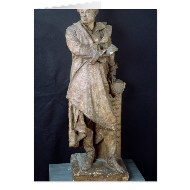 Staty av Alexandre Dumas Pere, c.1883-87 Hälsningskort (Framsidan)