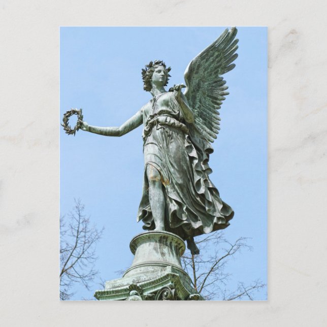 Staty av ängel i Charlottenburg slottsträdgård Vykort (Framsida)