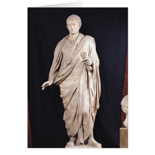 Staty av Caesar Augustus Hälsningskort (Framsidan)
