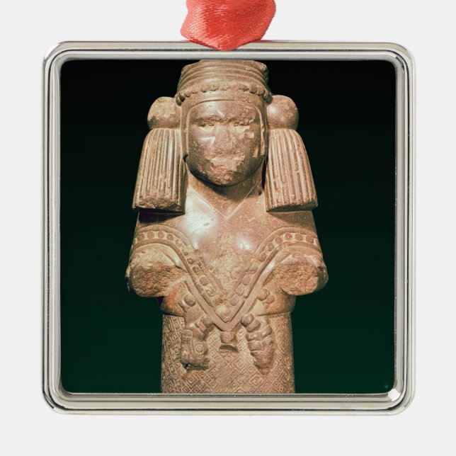 Staty av Coatlicue, forntida jord och modern Julgransprydnad Metall (Framsidan)