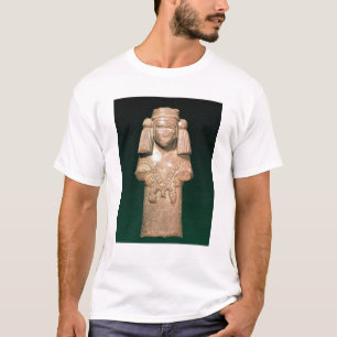 Staty av Coatlicue, forntida jord och modern T-shirt