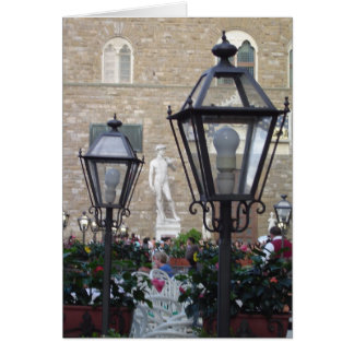 Staty av David Florence, tomt kort för italien