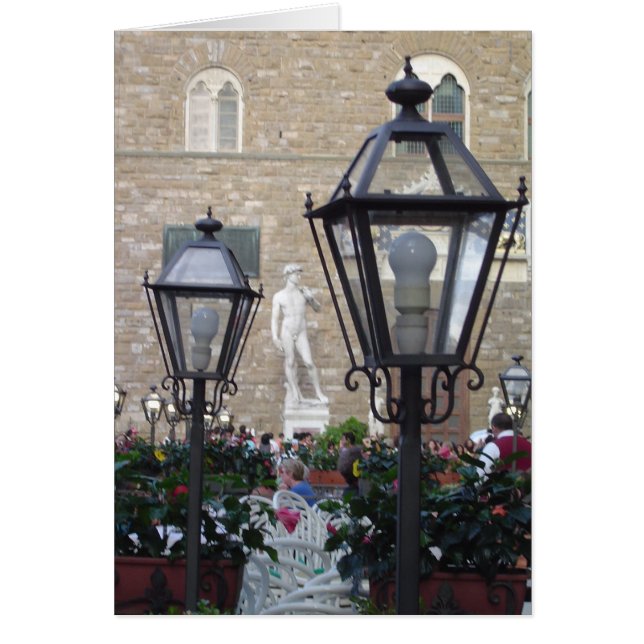 Staty av David Florence, tomt kort för italien (Framsidan)