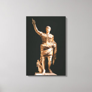 Staty av den Augustus Caesar kanvastrycket Canvastryck