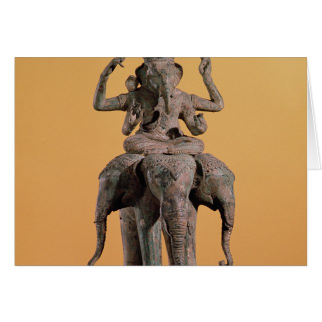 Staty av den hinduiska guden Ganesh Hälsningskort (Framsidan Horizontal)