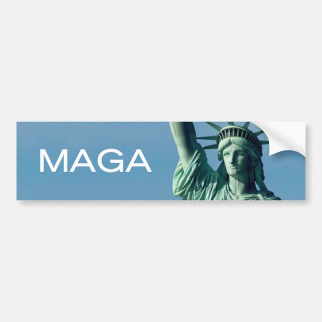 Staty av den Libery MAGA bildekalet Bildekal (Framsidan)