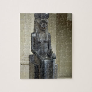 Staty av denhövdade gudinnan Sekhmet, från th Pussel