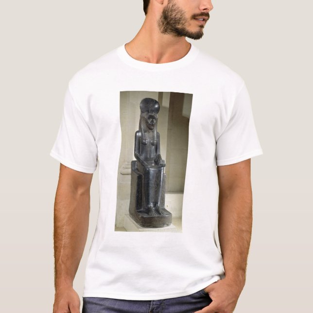 Staty av denhövdade gudinnan Sekhmet, från th Tee Shirt (Framsida)