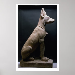 Staty av en hund, Mesopotamia, c.5000-1000 BC Poster