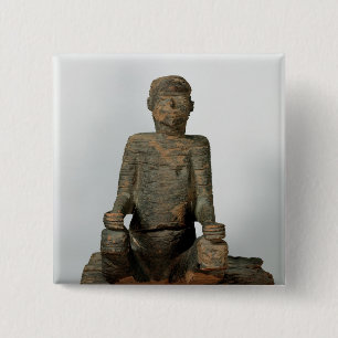 Staty av en placerad man, Mbembe, Nigeria Knapp