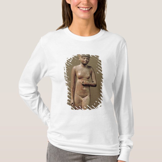 Staty av en ung tjänareflicka (trä) tee (Framsida)