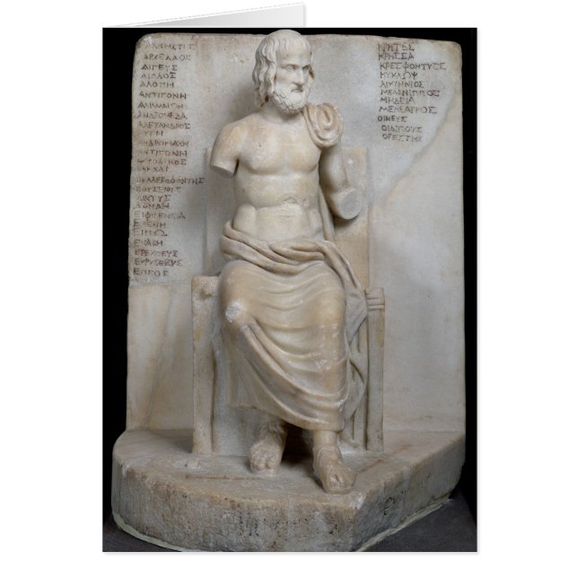 Staty av Euripides Hälsningskort (Framsidan)