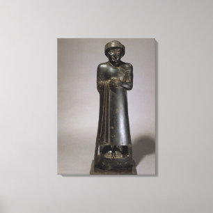 Staty av Gudea, Prince av Lagash som Neo-är Canvastryck