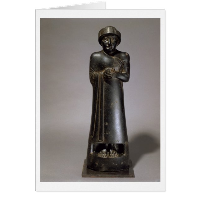 Staty av Gudea, Prince av Lagash som Neo-är Hälsningskort (Framsidan)