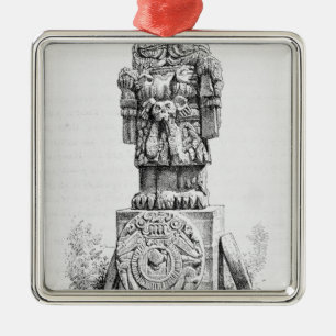 Staty av gudinnan Coatlicue Julgransprydnad Metall