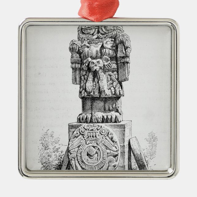 Staty av gudinnan Coatlicue Julgransprydnad Metall (Framsidan)