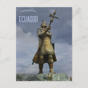 Staty av Huyna Cápac Cuenca Ecuador Vykort