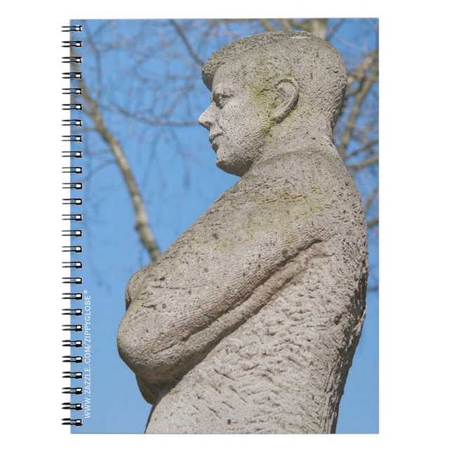 Staty av John F. Kennedy i Bonn Anteckningsbok (Framsidan)