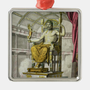 Staty av Jupiter i ett tempel, från 'Costumi dei Julgransprydnad Metall