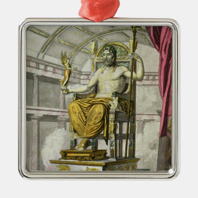 Staty av Jupiter i ett tempel, från 'Costumi dei R Julgransprydnad Metall (Framsidan)
