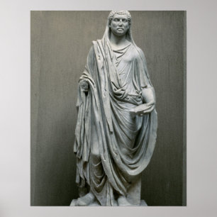 Staty av kejsaren Maxentius (ANNONS 306-312) som Poster