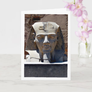 Staty av kung Ramses II Porträtt vid Luxor-templet Kort