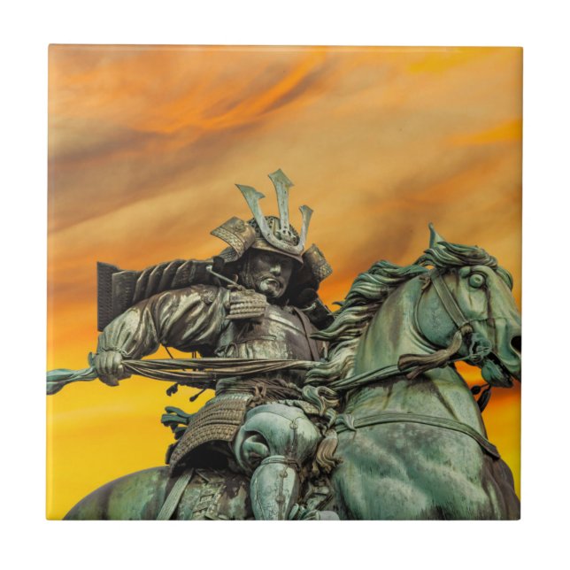 Staty av Kusunoki Masashige, Japan Kakelplatta (Framsidan)