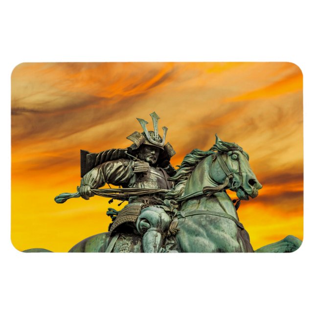 Staty av Kusunoki Masashige, Japan Magnet (Horisontell)