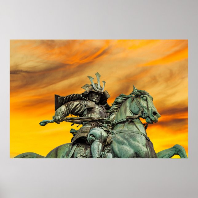 Staty av Kusunoki Masashige, Japan Poster (Framsidan)
