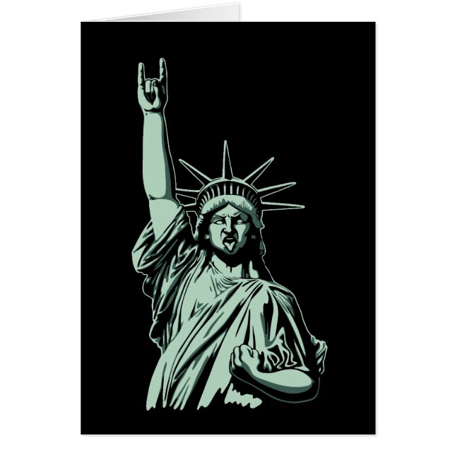 Staty av metall hälsningskort (Framsidan)