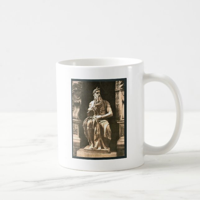 Staty av Michael Angelo, "den placerade Mosesen", Kaffemugg (Höger)