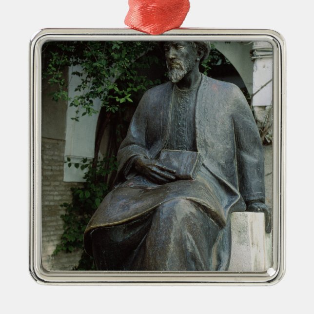 Staty av Moses Maimonides Julgransprydnad Metall (Framsidan)