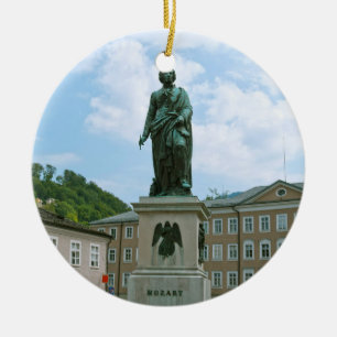 Staty av Mozart i Salzburg Julgransprydnad Keramik