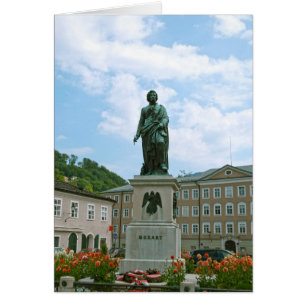 Staty av Mozart i Salzburg OBS Kort