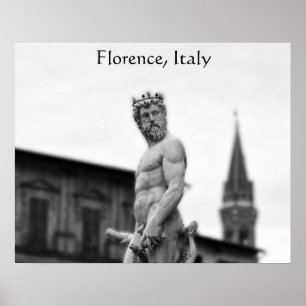 Staty av Neptune, Florence, affisch