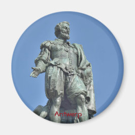 Staty av Peter Paul Rubens i Antwerpen, Belgien Magnet