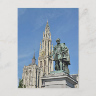 Staty av Peter Paul Rubens i Antwerpen, Belgien Vykort
