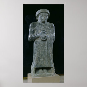 Staty av Prince Gudea, c.2150 BC Poster
