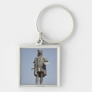 Staty av Raphael Sanzio av Urbino, 1897 Fyrkantig Silverfärgad Nyckelring