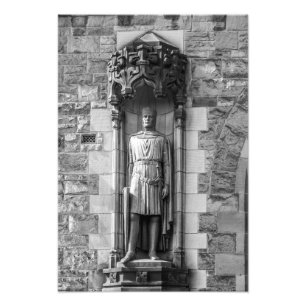 Staty av Robert Brucen på det Edinburgh slottet Fototryck