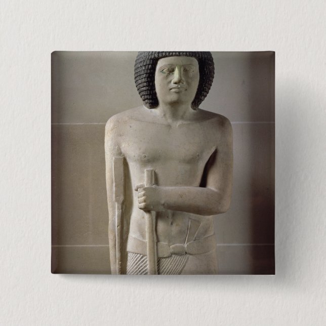 Staty av Sepa, gammalt kungarike (målad limestone) Knapp (Framsida)